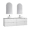 Aulic Verona 1800mm Vanity Unit with Flat Stone Top (add basins)