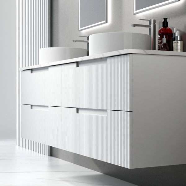 Aulic Verona 1800mm Vanity Unit with Flat Stone Top (add basins)