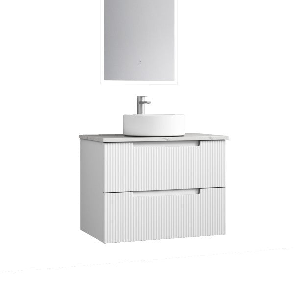 Aulic Verona 750mm Vanity Unit with Flat Stone Top (add basin)