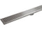 Bella Vista Shower Channel Grate - SQ Pattern Stainless Steel & Matte Black, Various Sizes