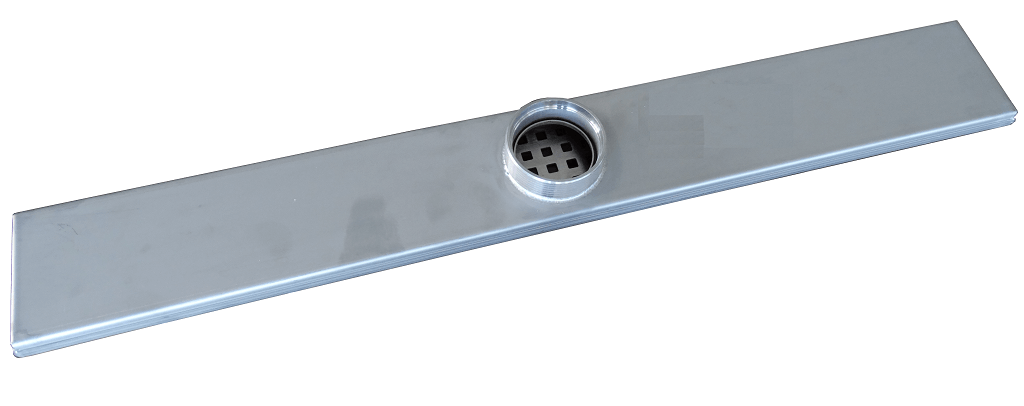 Bella Vista Shower Channel Grate - AU Pattern Stainless Steel & Matte Black, Various Sizes