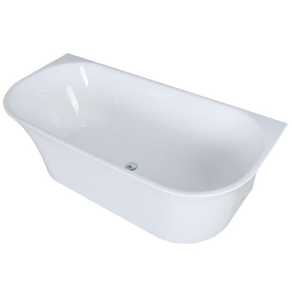 Aloha Freestanding Back to Wall Bath - White Gloss