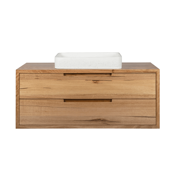 FABF Carini 1200mm Solid Timber Vanity Unit - Messmate, Basin Included