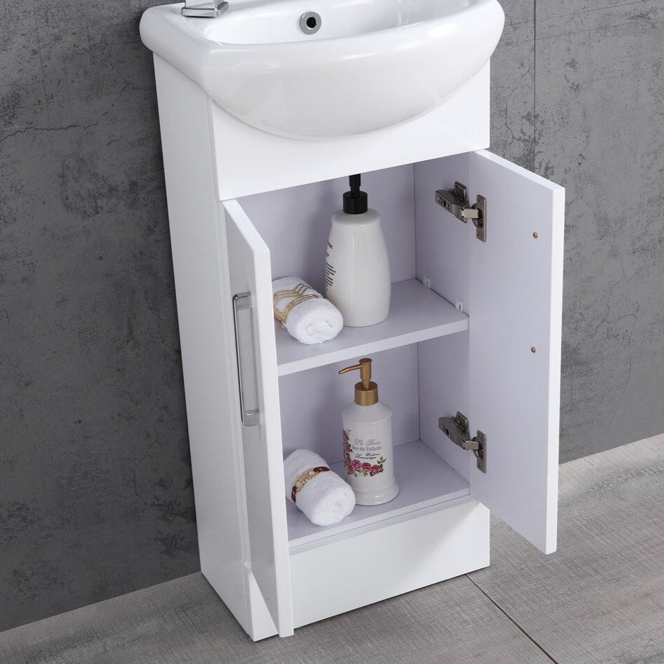 Orbit Compact Vanity, 1th White
