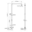 Willow Round Full Combination Shower - Bottom Inlet, Chrome