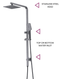 BD Contii Square Full Combination Shower, Brushed Nickel