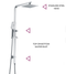 BD Contii Square Full Combination Shower, Chrome