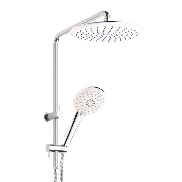 Collis Willow Short-Tail Combo Shower Set Chrome & White