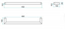 Thermorail 12V Single Bar Round Heated Towel Rail, DSR6