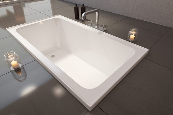 Decina Shenseki Inset Bath, White - 1395mm / 1515mm