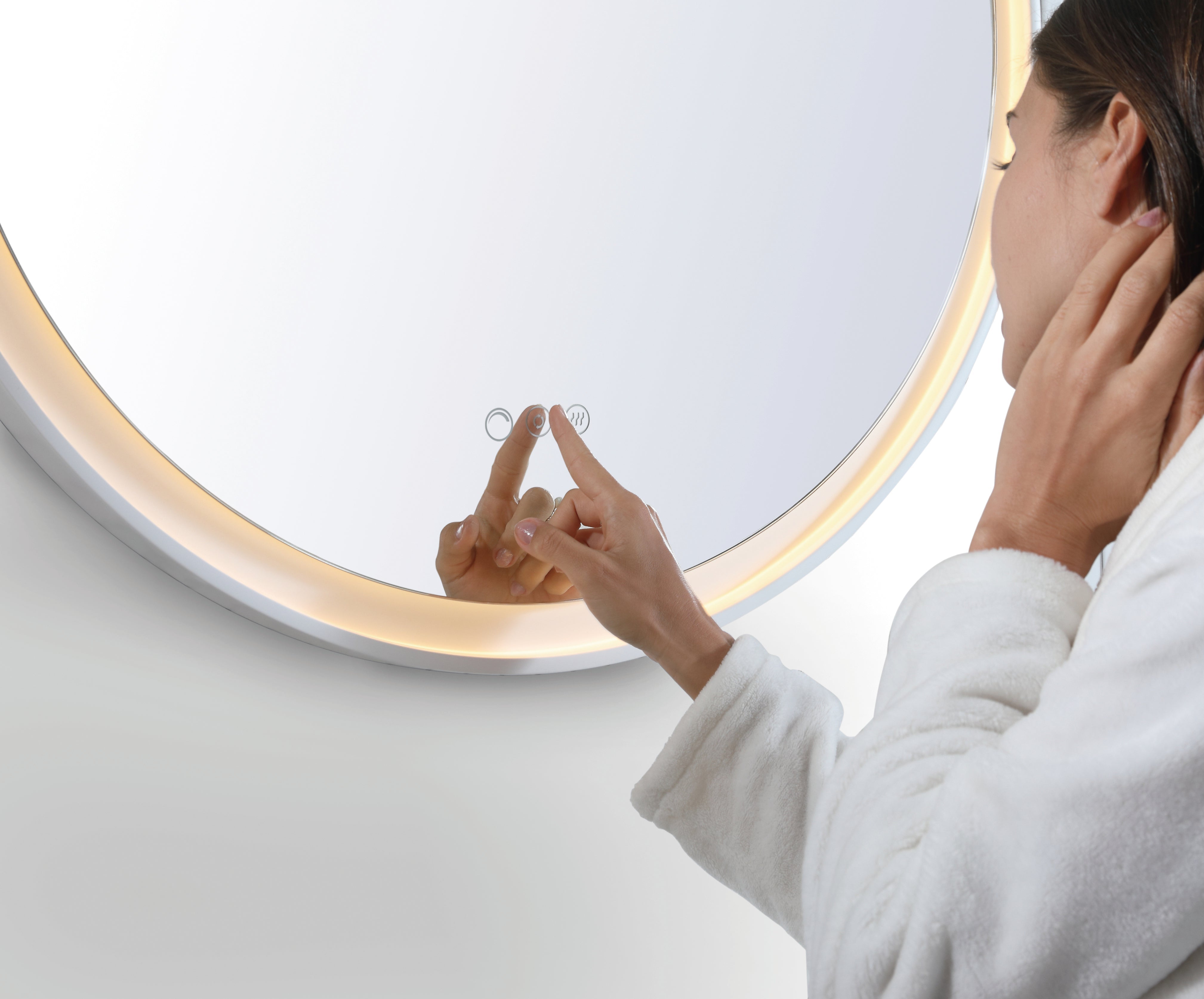 Remer Eclipse DD LED Mirror with Demister 800mm, Multiple Colours E80DD