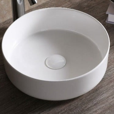 Essence Genoa Round Above Counter Basin - Gloss White