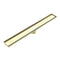 Nero 900mm Tile Insert Channel Floor Grate (50mm/89mm Outlet Options) - Brushed Gold