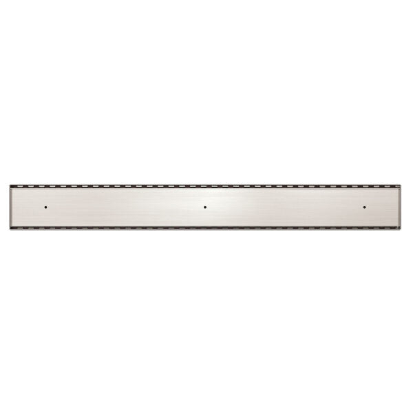 Nero 900mm Tile Insert Channel Floor Grate (50mm/89mm Outlet Options) - Brushed Nickel