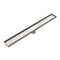 Nero 900mm Tile Insert Channel Floor Grate (50mm/89mm Outlet Options) - Brushed Nickel