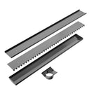 Nero 900mm Tile Insert Channel Floor Grate (50mm/89mm Outlet Options) - Gunmetal