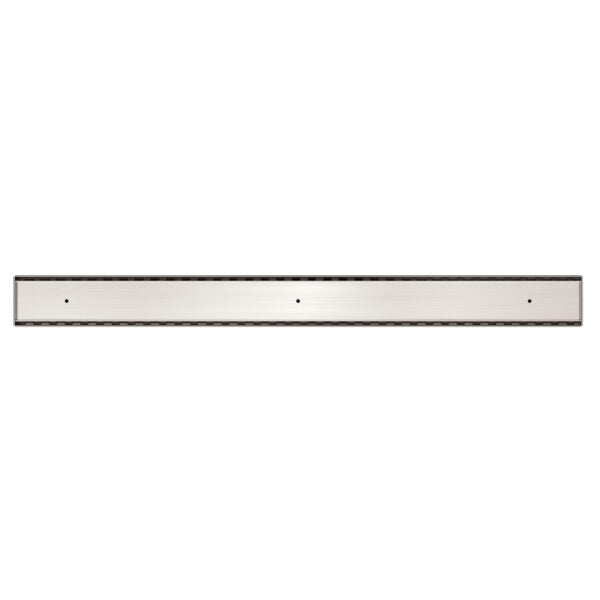 Nero 900mm Tile Insert Channel Floor Grate (50mm/89mm Outlet Options) - Brushed Nickel