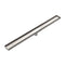 Nero 900mm Tile Insert Channel Floor Grate (50mm/89mm Outlet Options) - Brushed Nickel