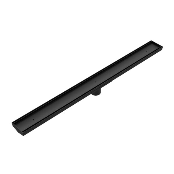 Nero 900mm Tile Insert Channel Floor Grate (50mm/89mm Outlet Options) - Matte Black