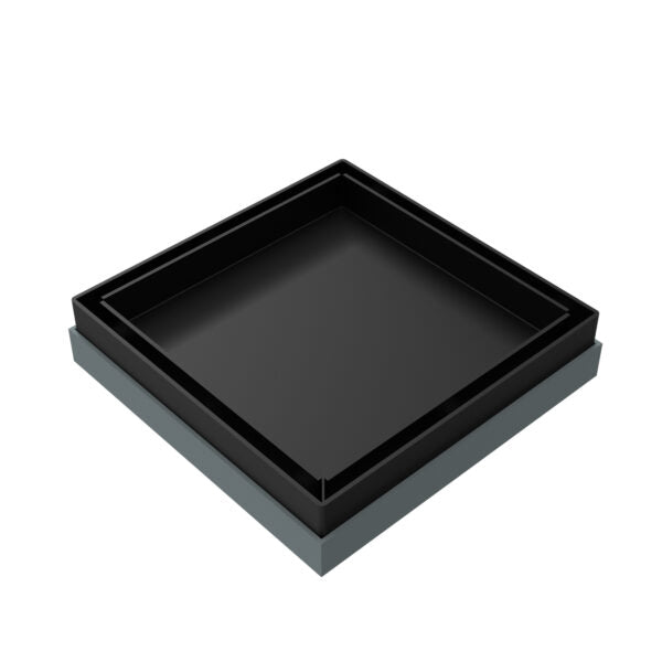 Nero Tile Insert Floor Waste (50mm/100mm Outlet Options) - Matte Black