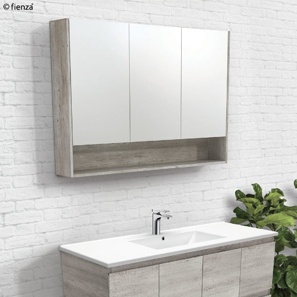 Fienza 1200mm Mirror Cabinet with Undershelf - Industrial