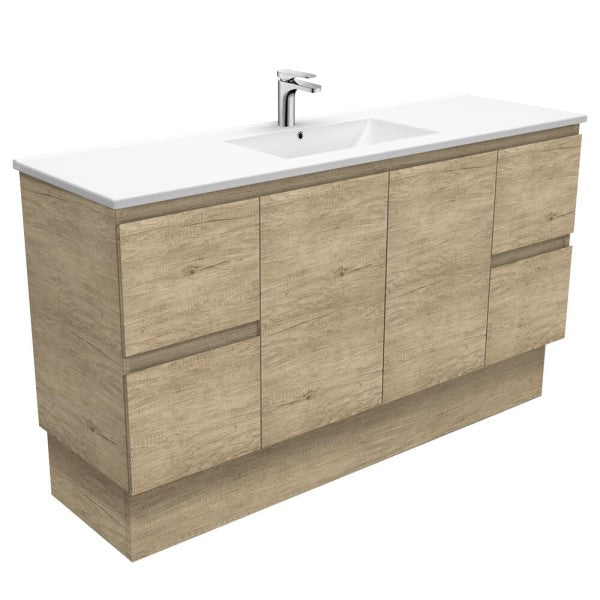 Fienza Edge Ceramic Floorstanding Single Bowl Vanity 1500mm - Scandi Oak