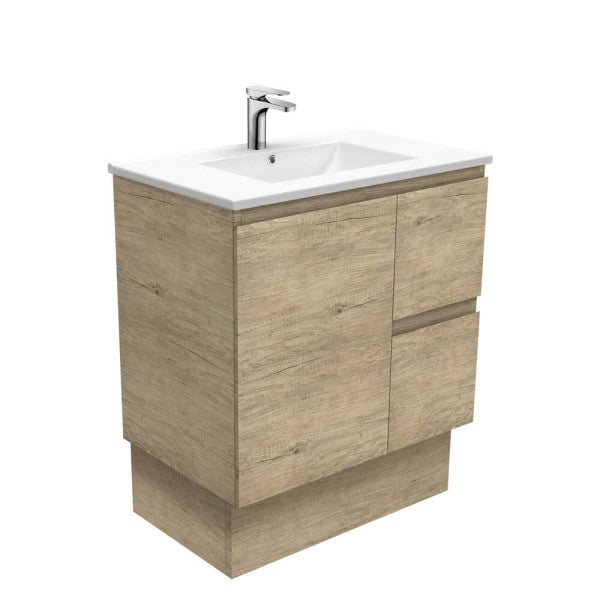 Fienza Edge Ceramic Floorstanding Vanity 750mm - Scandi Oak
