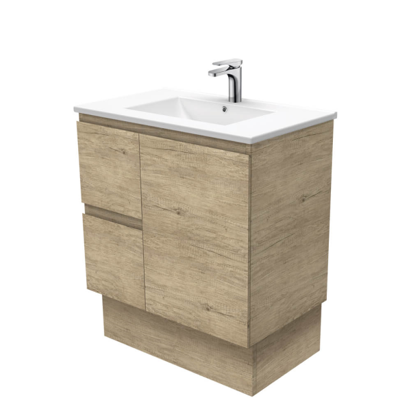 Fienza Edge Ceramic Floorstanding Vanity 750mm - Scandi Oak
