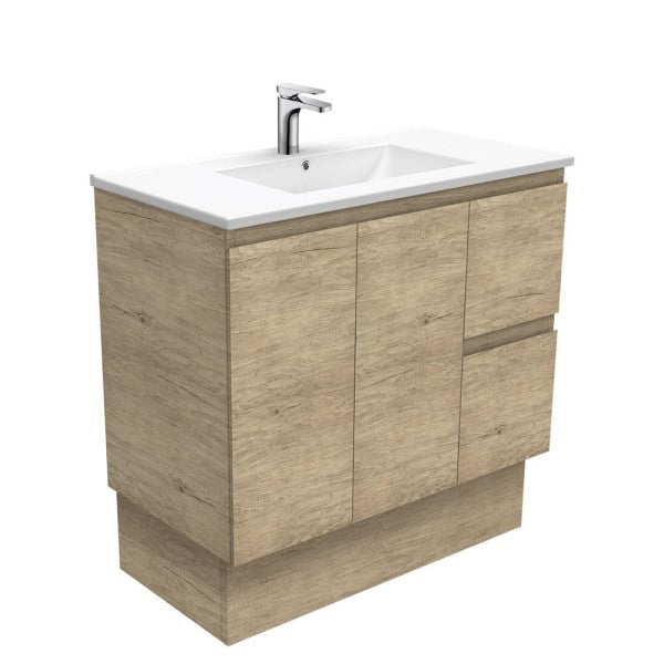 Fienza Edge Ceramic Floorstanding Vanity 900mm - Scandi Oak