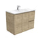 Fienza Edge Ceramic Wall Hung Vanity 900mm - Scandi Oak