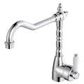 Fienza Eleanor Shepherds Crook Sink Mixer - Chrome / Ceramic 202105