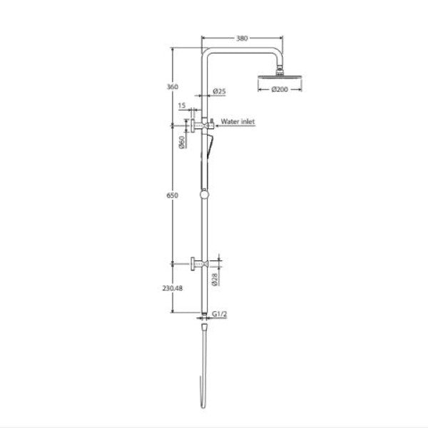 Fienza Isabella Twin Shower - Chrome