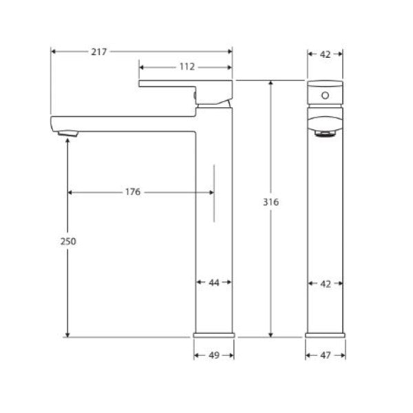 Fienza Koko Tall Basin Mixer - Chrome