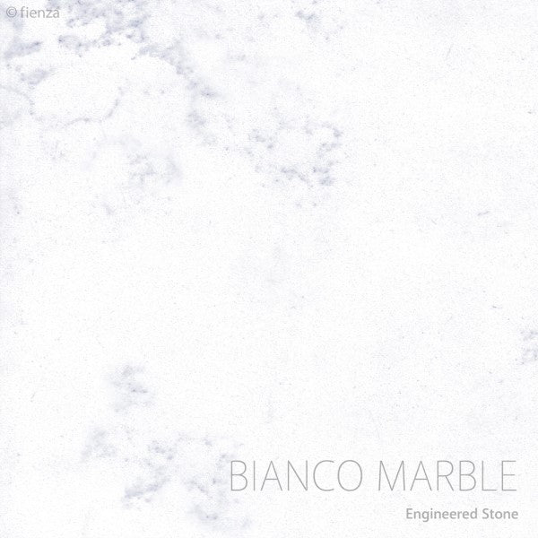 Fienza Quest 1200mm Floorstanding Vanity With Sarah Bianco Marble Top - Gloss White