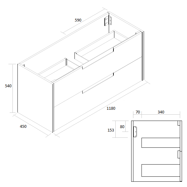 FABF Verona 1200mm Wall Hung Matte White Vanity, Add Top + Basin