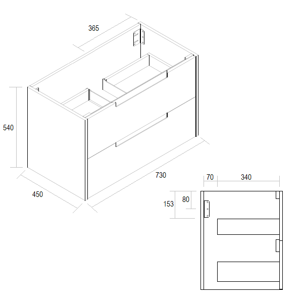 FABF Verona 750mm Wall Hung Matte White Vanity, Add Top + Basin