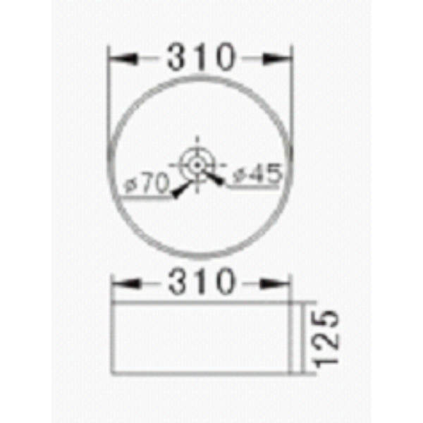 Essence Montreux Vessel Basin, 310mm Diameter White Gloss