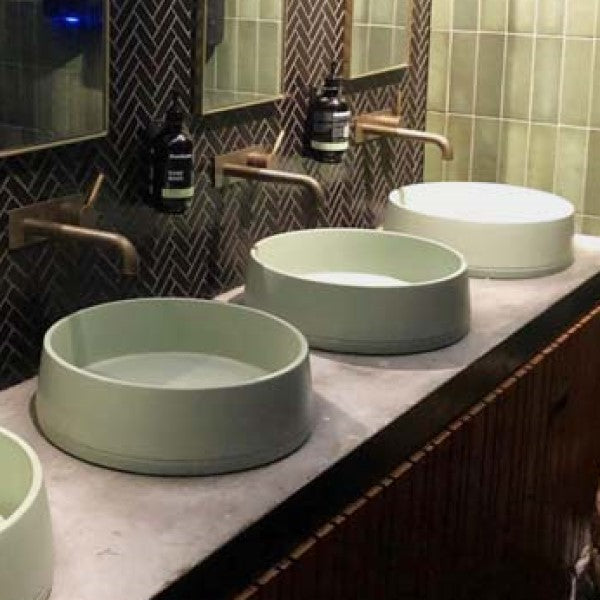 Nood Co Funl Round Concrete Basin - Mint