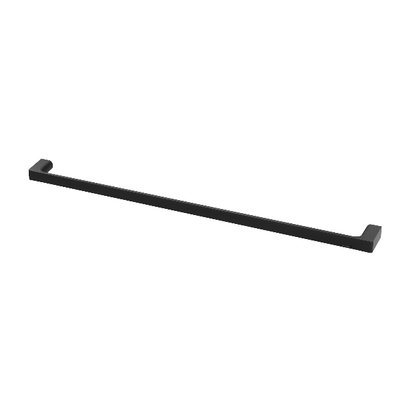 Gloss Single Towel Rail 800mm - Matte Black