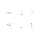 Con-Serv Hygienic Seal Grab Rail 400mm - Brushed Stainless HS400BS