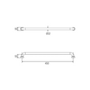 Con-Serv Hygienic Seal Grab Rail 450mm - Brushed Stainless - HS450BS