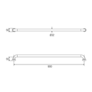Con-Serv Hygienic Seal Grab Rail 900mm - Brushed Stainless HS900BS