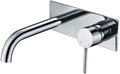 Ikon Micah Wall Basin / Bath Mixer - Curved 189mm Spout Chrome