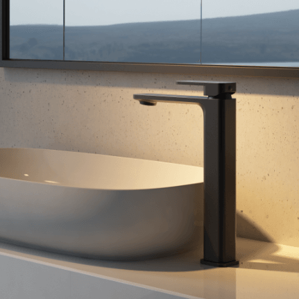 Hamel Tall Vessel Basin Mixer, Matte Black
