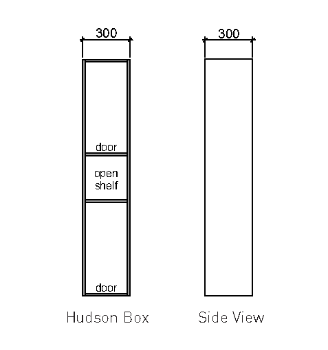 Timberline Hudson Box Tallboy - Wall Hung
