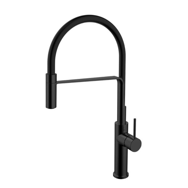 Ikon Micah Gooseneck Sink Mixer - Matte Black