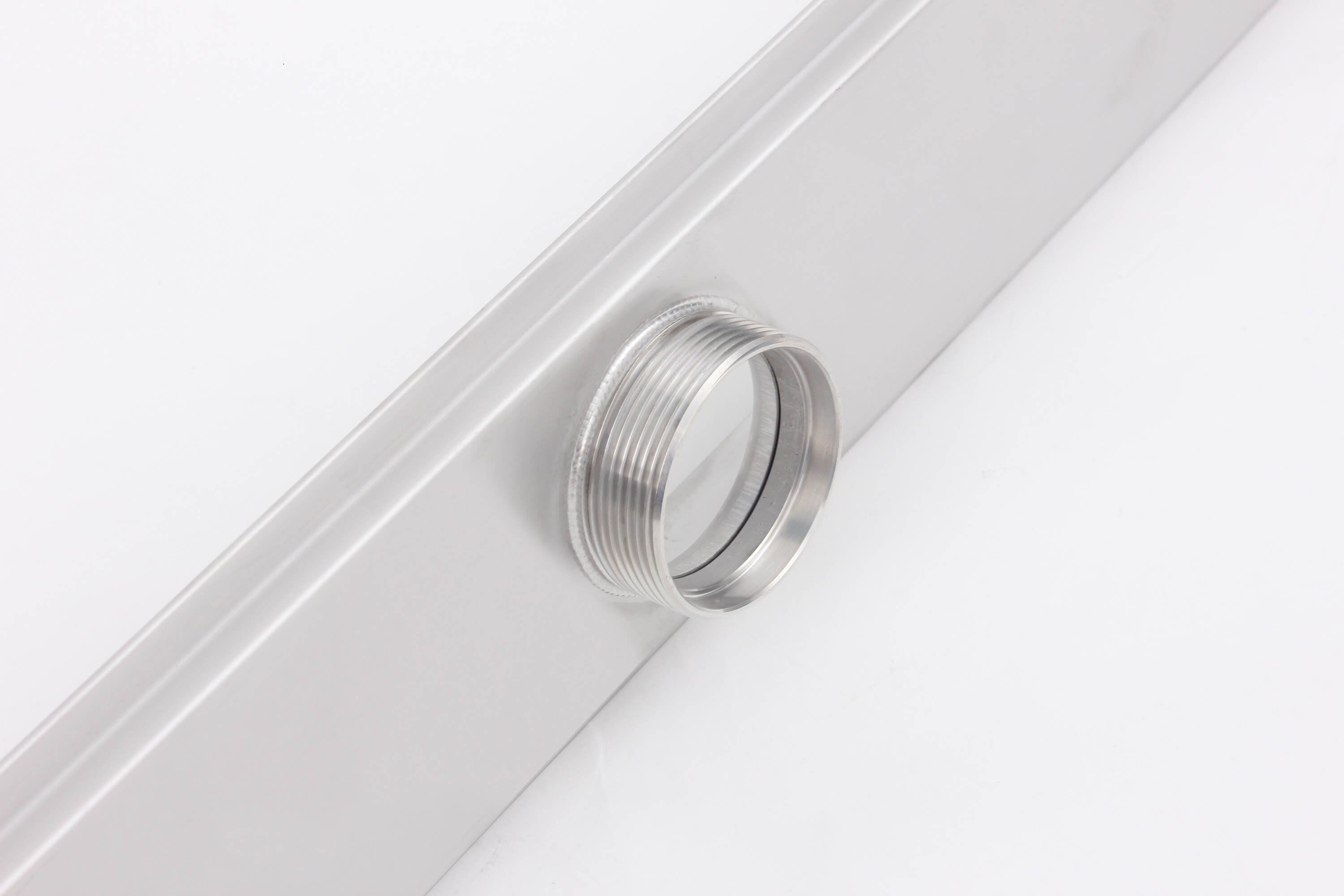 Bella Vista Shower Channel Grate - AU Pattern Stainless Steel & Matte Black, Various Sizes