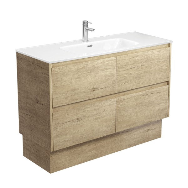 Amato 1200mm Floorstanding Vanity With Joli Ceramic Top - Scandi Oak