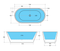 Ovia Oval Freestanding Bath 1700mm - Gloss White
