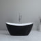 KDK Evie GBBT-4 Freestanding Bath Gloss Black and White - 1500mm  / 1660mm